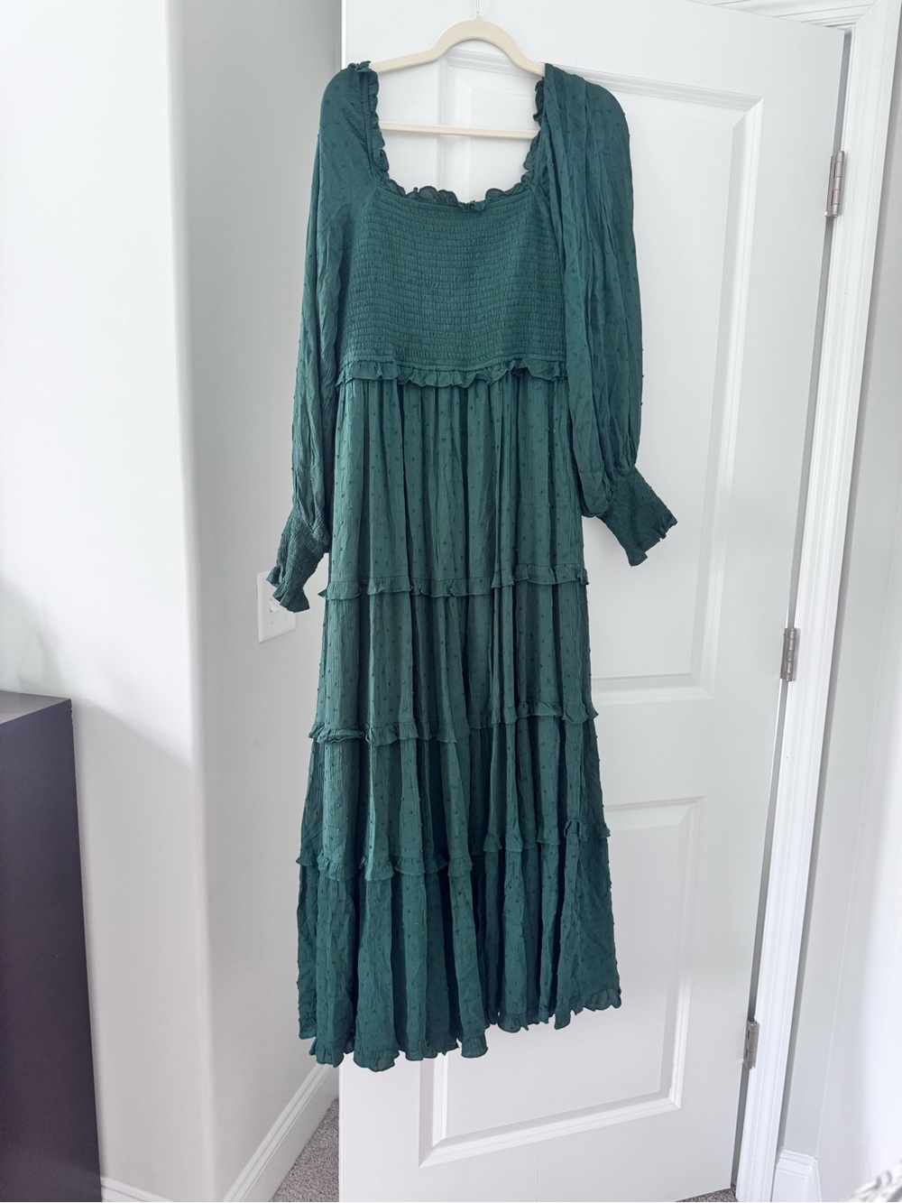 Baltic Born Emerald Green Tiered Maxi Dress